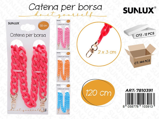 Sunlux Catena per Borsa 120CM 2*3CM Ass.