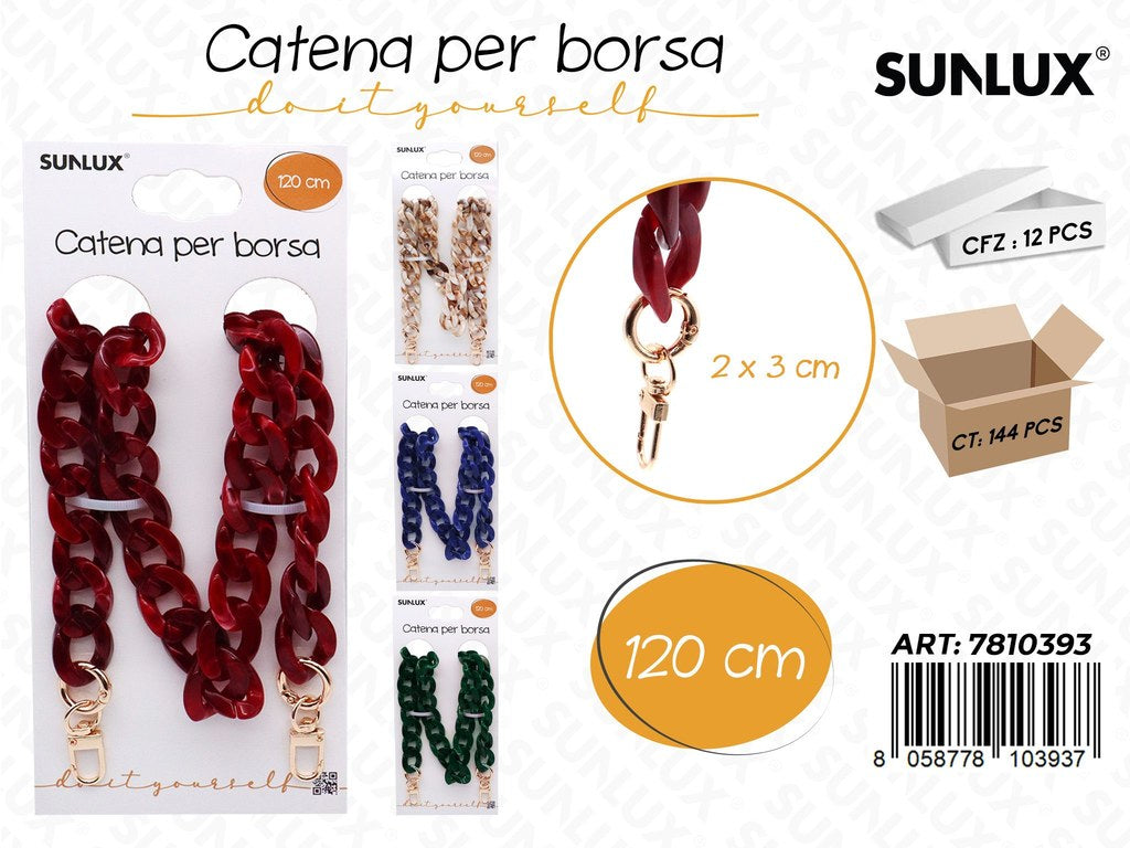 Sunlux Catena per Borsa 120CM 2*3CM Ass.