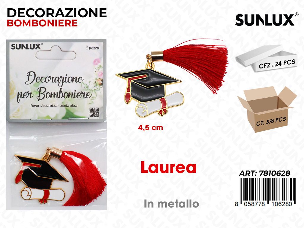 Sunlux Dec. Bomb. Laurea Metallo 4.5CM