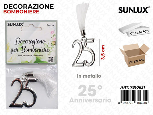 Sunlux Dec. Bomb. 25ANNIV. Metallo 3.5CM