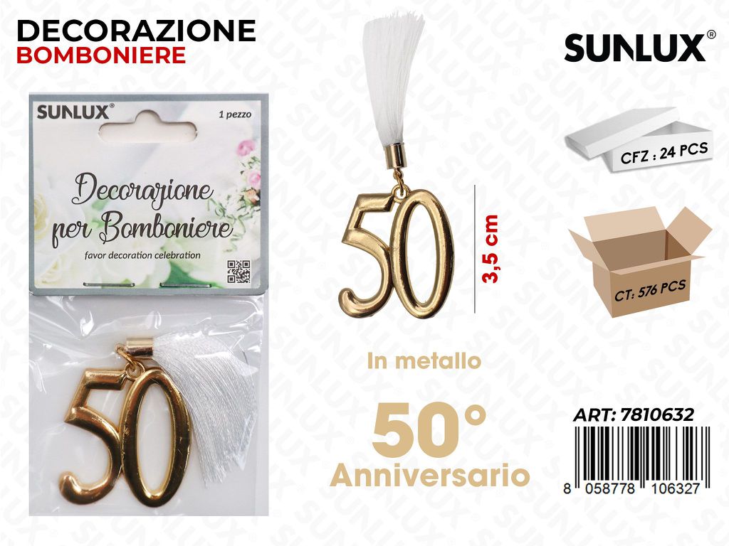 Sunlux Dec. Bomb. 50ANNIV. Metallo 3.5CM