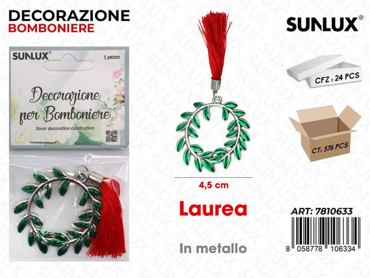 Sunlux Dec. Bomb.laurea Metallo 4.5CM