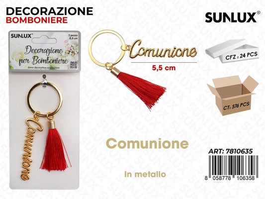 Sunlux Dec. Portachiavi Comunione Metallo 5.5CM