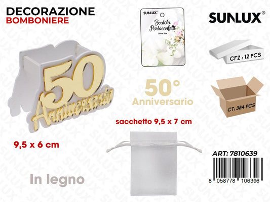 Sunlux Scat. Portaconfetti 50ANNIV. 9.5*6CM