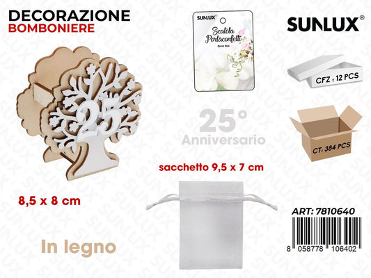 Sunlux Scat. Portaconfetti 25ANNIV. 8.5*8CM