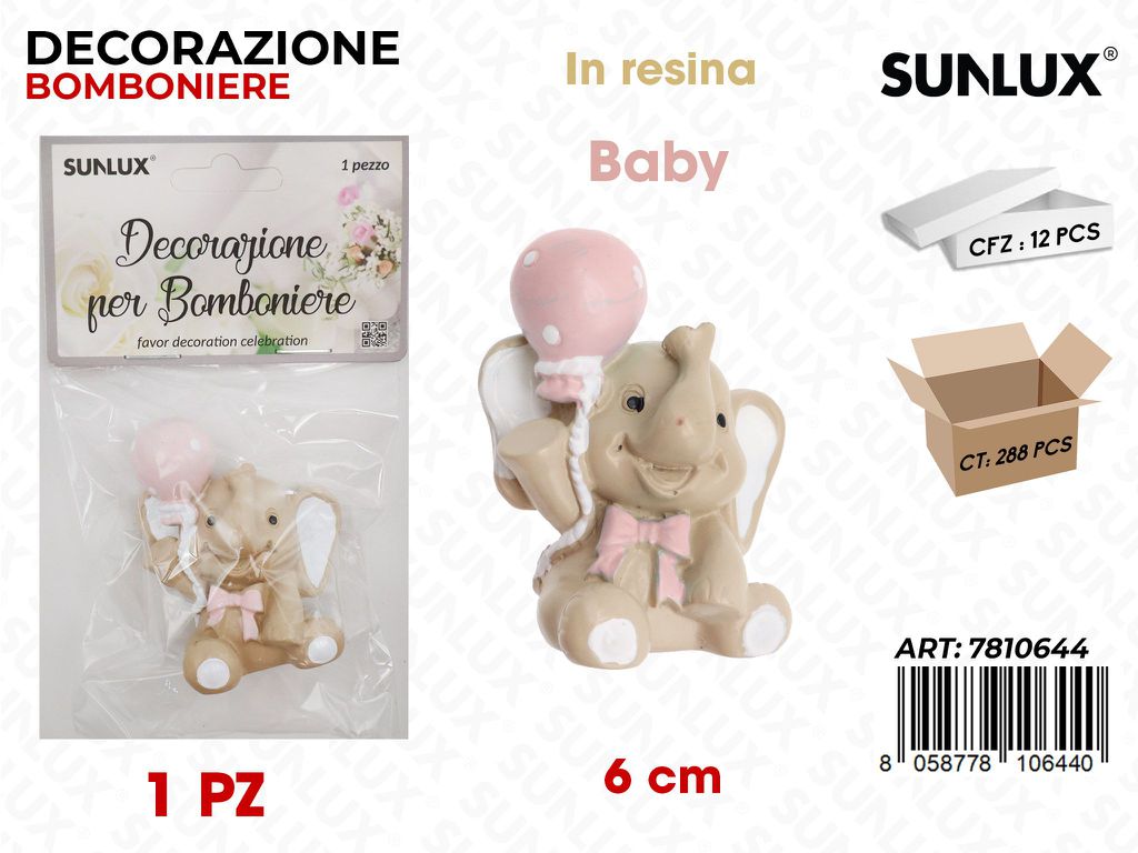 Sunlux Dec. Bomb. Resina Baby Girl 6CM