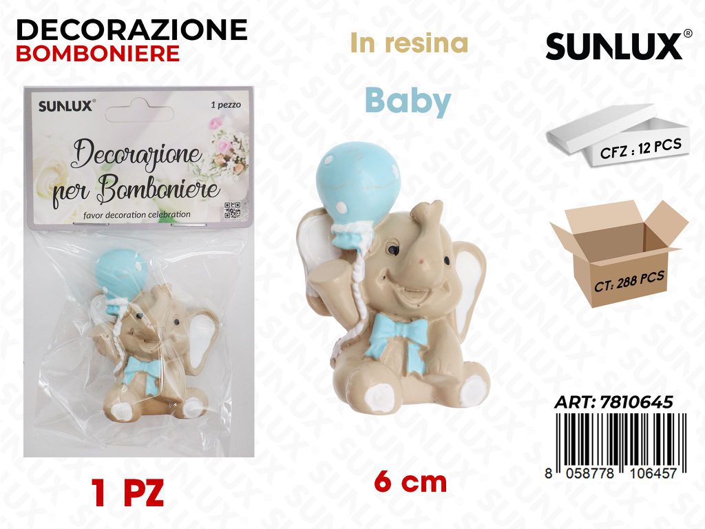 Sunlux Dec. Bomb. Resina Baby Boy 6CM