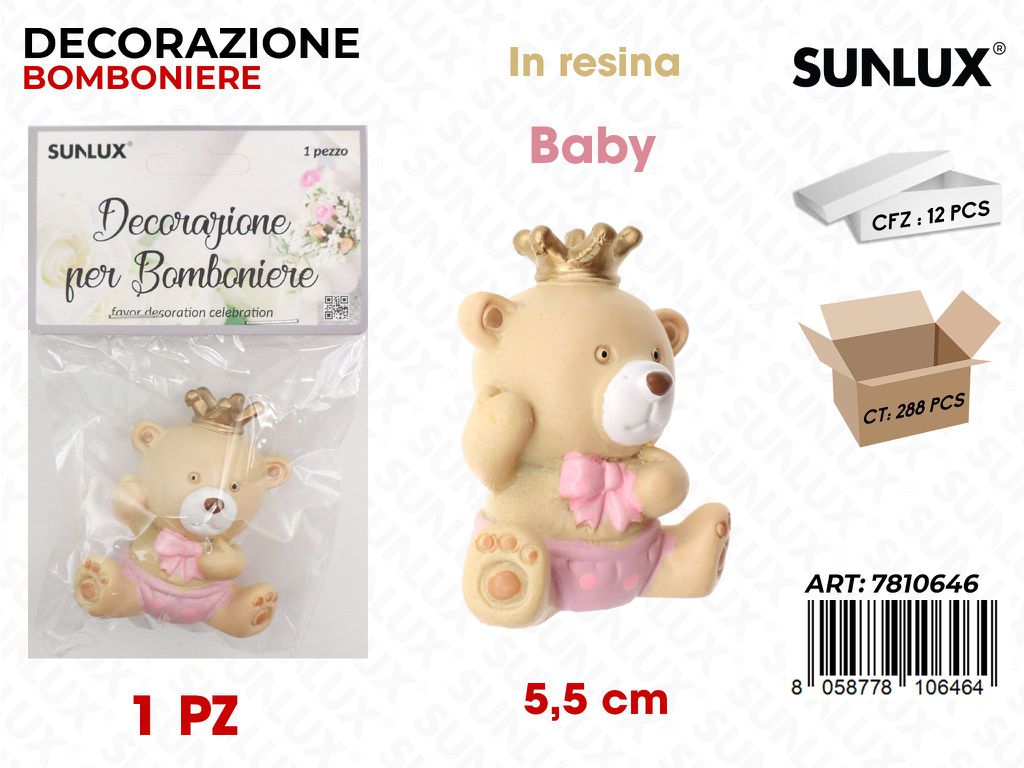Sunlux Dec. Bomb. Resina Baby Girl 5.5CM