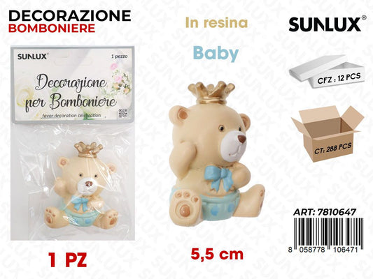 Sunlux Dec. Bomb. Resina Baby Boy 5.5CM