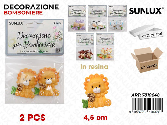 Sunlux Dec. Bomb. Resina Ass. 2PCS 4.5CM