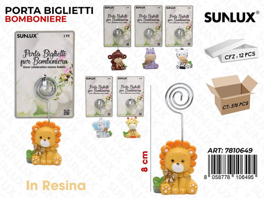 Sunlux Portabigglietti Bomb. Resina ASS.8CM