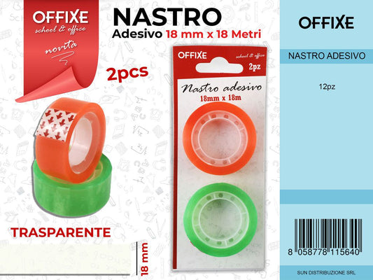 Nastro Adesivo Col. 2PZ 18MM*18MT