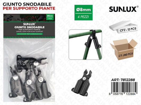 Sunlux Giunto Snodabile per Supp. 4PCS 8MM