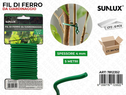 Sunlux Fil di Ferro Giardin. Ve 4MM*5MT
