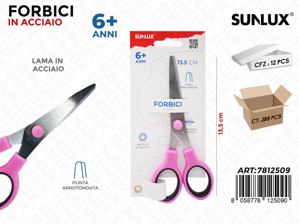 Sunlux Forbici Acc. Punta Arr. 13.5CM