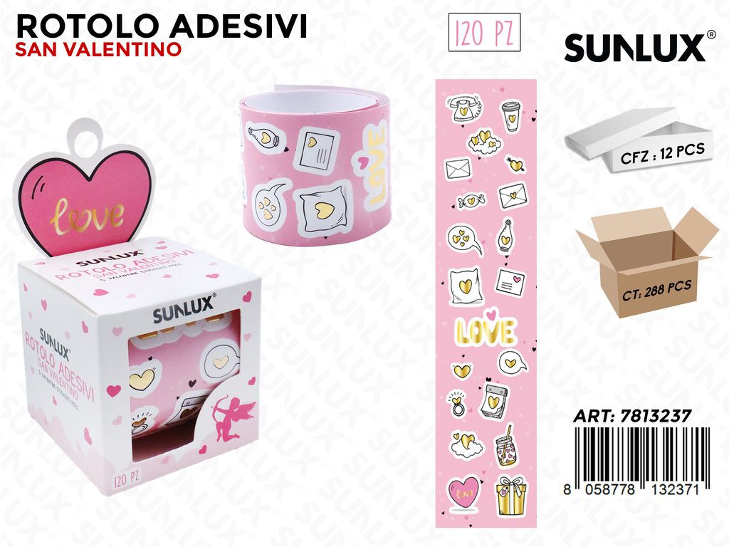 Sunlux Rot. Adesivi Matrimonio Ass. 120PCS