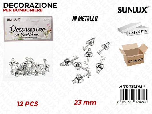 Sunlux Dec. Bomb. Metallo Chiavi 12PCS 23MM