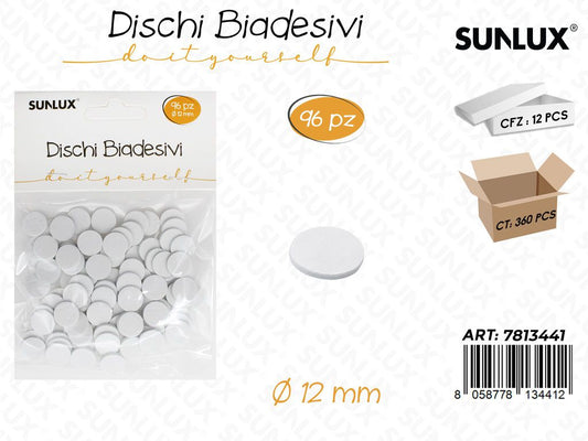 Sunlux Dischi Biadesivi 96PCS D.12MM