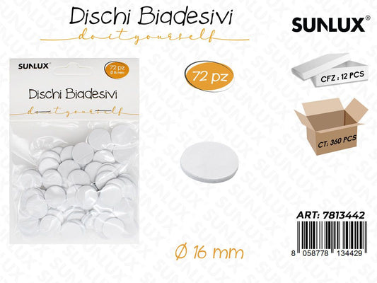 Sunlux Dischi Biadesivi 72PCS D.16MM
