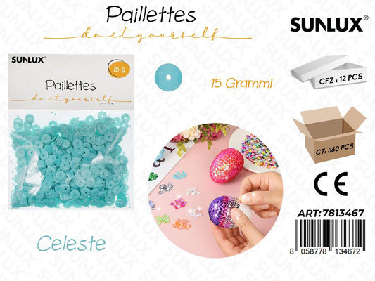 Sunlux Paillettes Celeste 15GR / Pz da 12