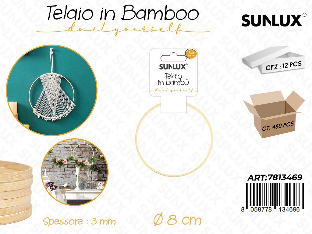 Sunlux Telaio in Bamboo D.8CM*3MM