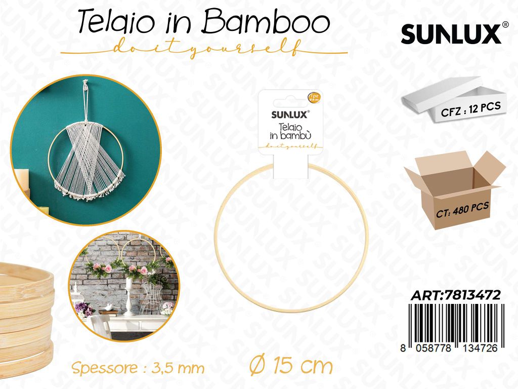 Sunlux Telaio in Bamboo D.15CM*3.5MM
