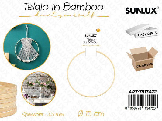 Sunlux Telaio in Bamboo D.15CM*3.5MM