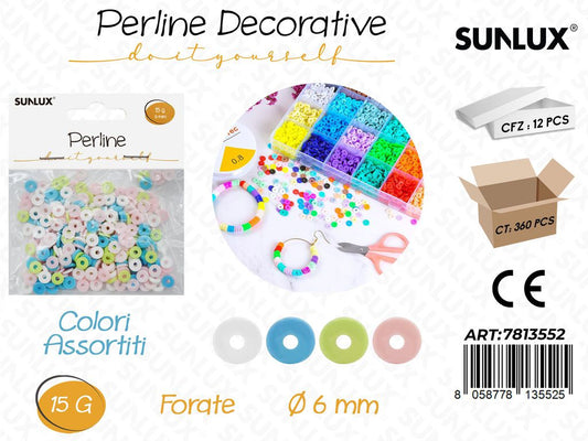 Sunlux Perline Forate Ass. 15G D.6MM