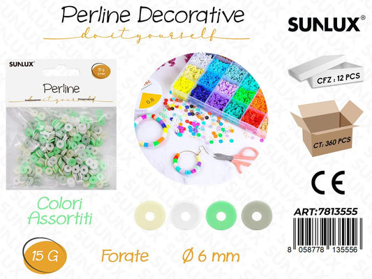 Sunlux Perline Forate Ass. 15G D.6MM