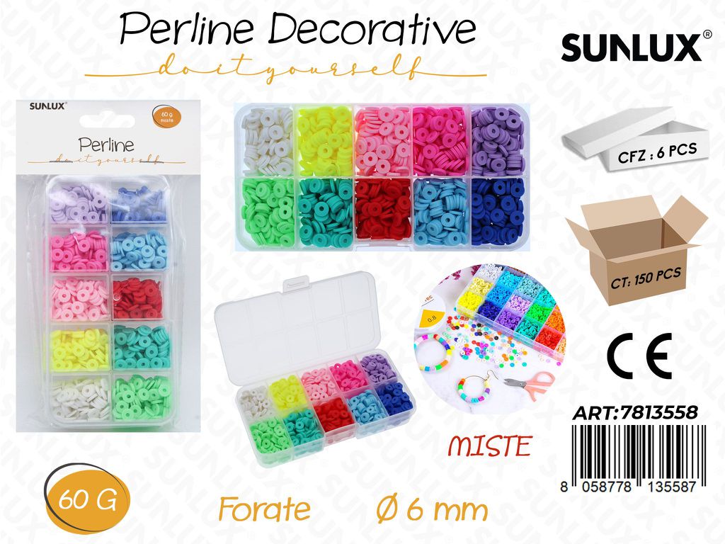 Sunlux Perline Forate Miste 60G D.6MM