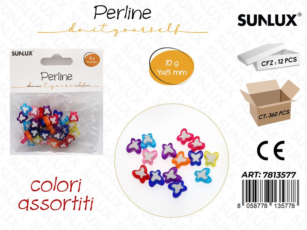 Sunlux Perline Dec. Forate 10GR 4*8MM