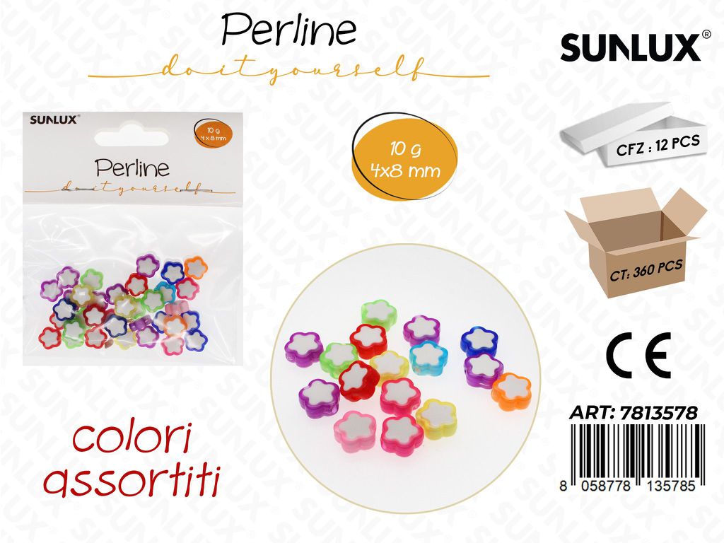 PERLINE DEC. FORATE 10GR 4*8MM /PZ DA 12**