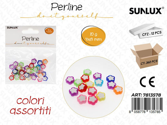 PERLINE DEC. FORATE 10GR 4*8MM /PZ DA 12**