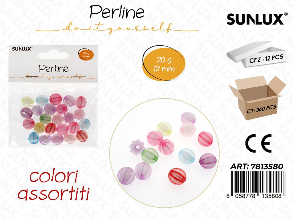 Sunlux Perline Dec. Forate 20GR 12MM