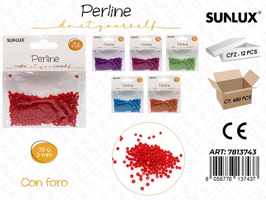 Sunlux Perline Ass. c/ Foro 3MM 30GR
