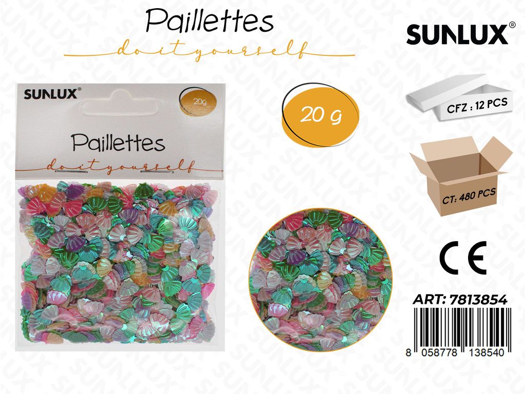 Sunlux Paillettes Conchiglie Col. Ass 20G / Pz da 12