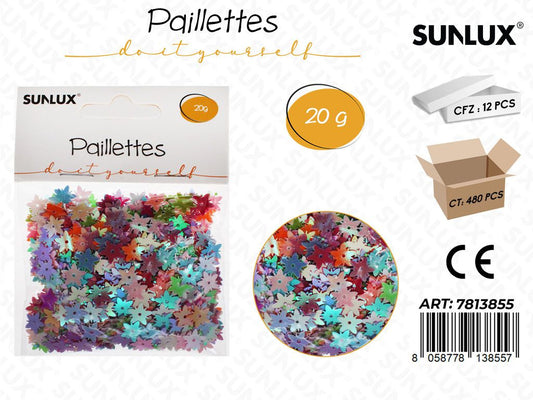 Sunlux Paillettes Foglia Col. Ass 20G / Pz da 12