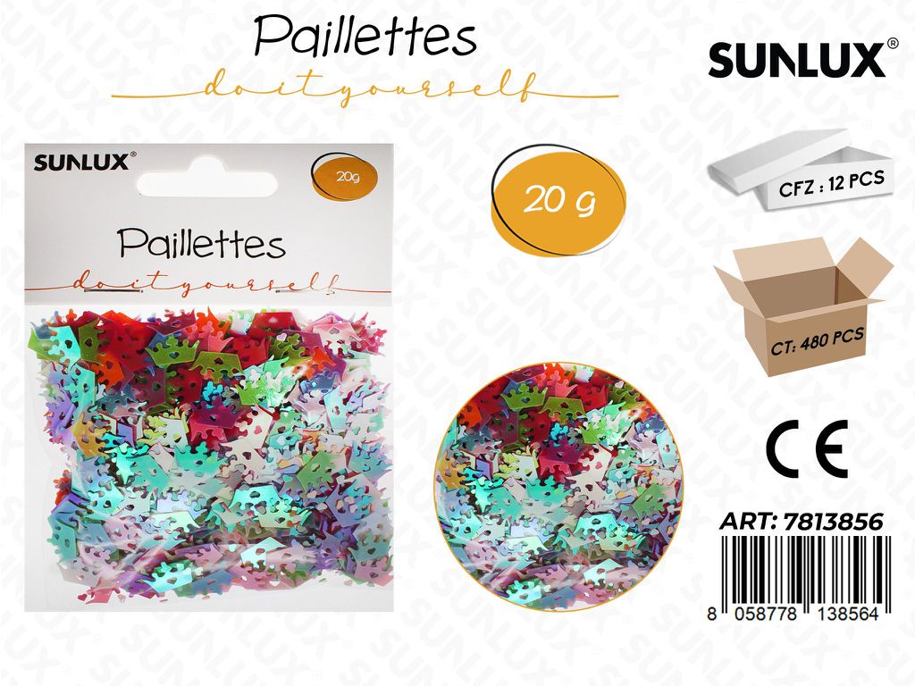 Sunlux Paillettes Corona Col. Ass 20G / Pz da 12