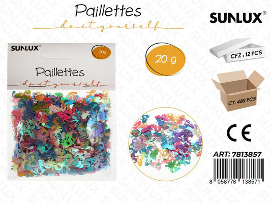 Sunlux Paillettes Sirena Col. Ass 20G / Pz da 12