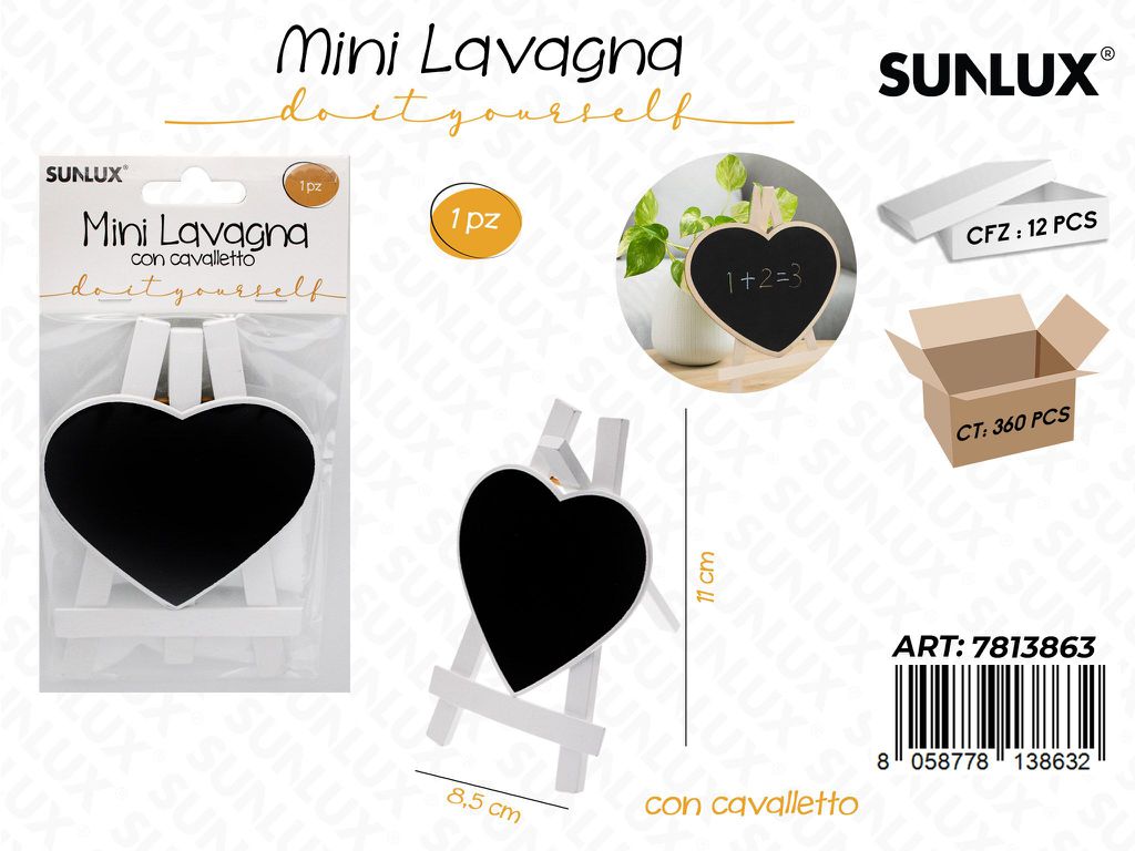 Sunlux Mini Lavagna c/Cavalletto 8.5*11CM