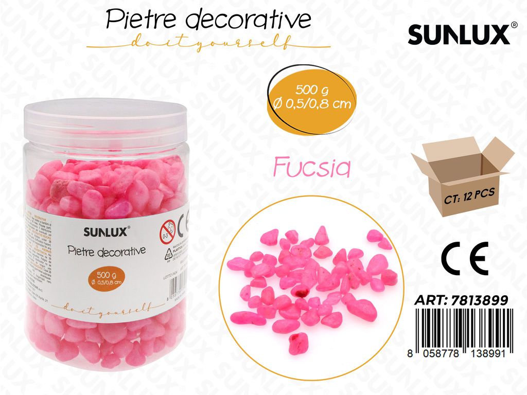 Sunlux Pietre Dec. Fucsia 500GR 0.5-0.8CM