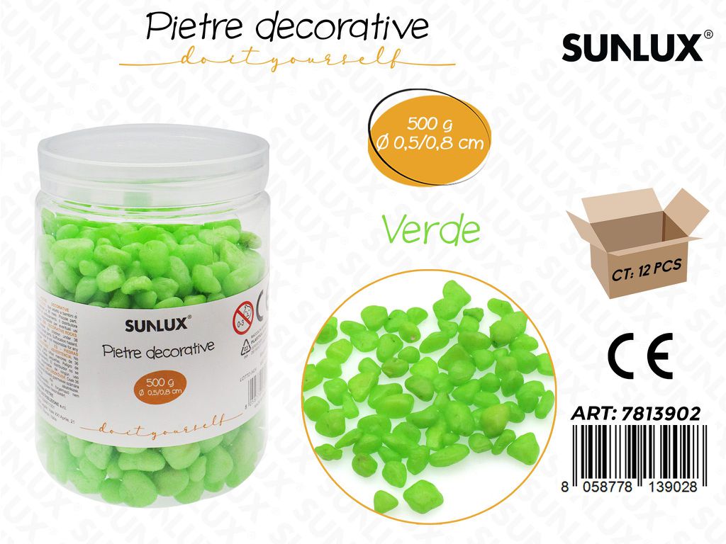 Sunlux Pietre Dec. Verde 500GR 0.5-0.8CM