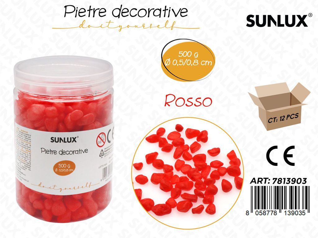Sunlux Pietre Dec. Rosso 500GR 0.5-0.8CM