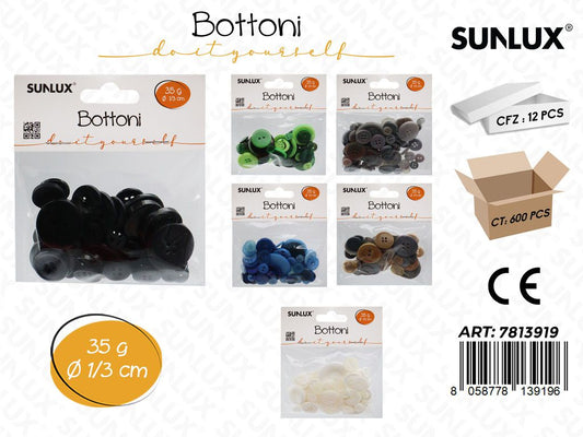 Sunlux Bottoni Col. Ass. D.1-3CM 35G