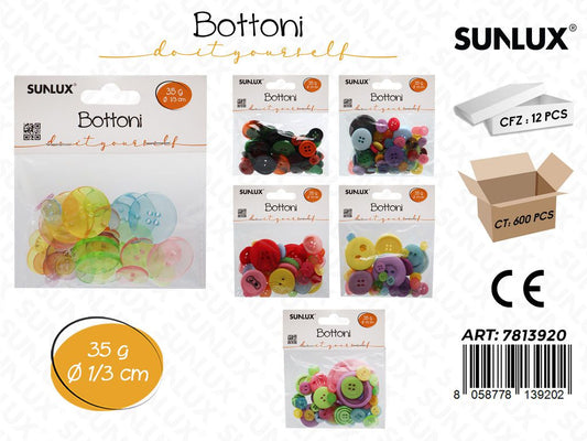 Sunlux Bottoni Col. Ass. D.1-3CM 35G