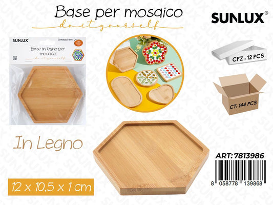 Sunlux Base per Mosaico Legno 12*10.5*1CM