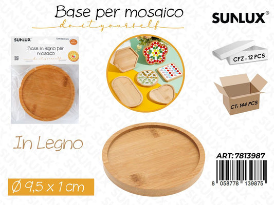 Sunlux Base per Mosaico Legno 9.5*1CM
