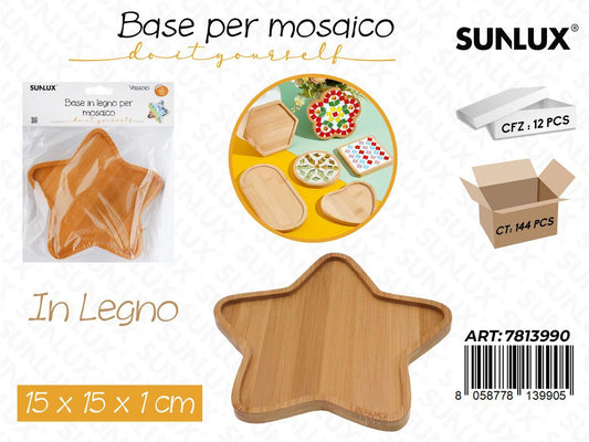 Sunlux Base per Mosaico Legno 15*15*1CM