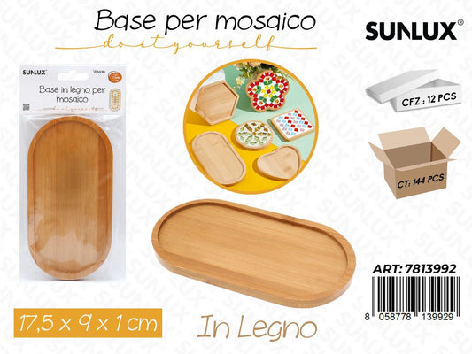 Sunlux Base per Mosaico Legno 17.5*9*1CM