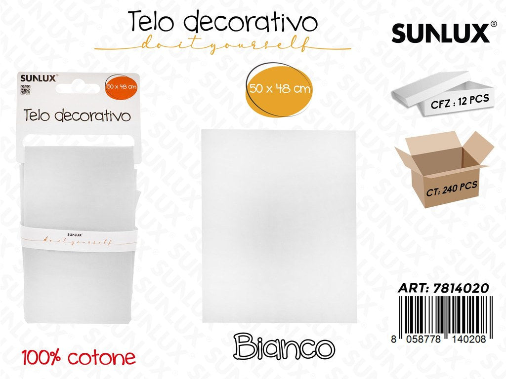 Sunlux Telo Dec. Cotone Bianco 50*48CM